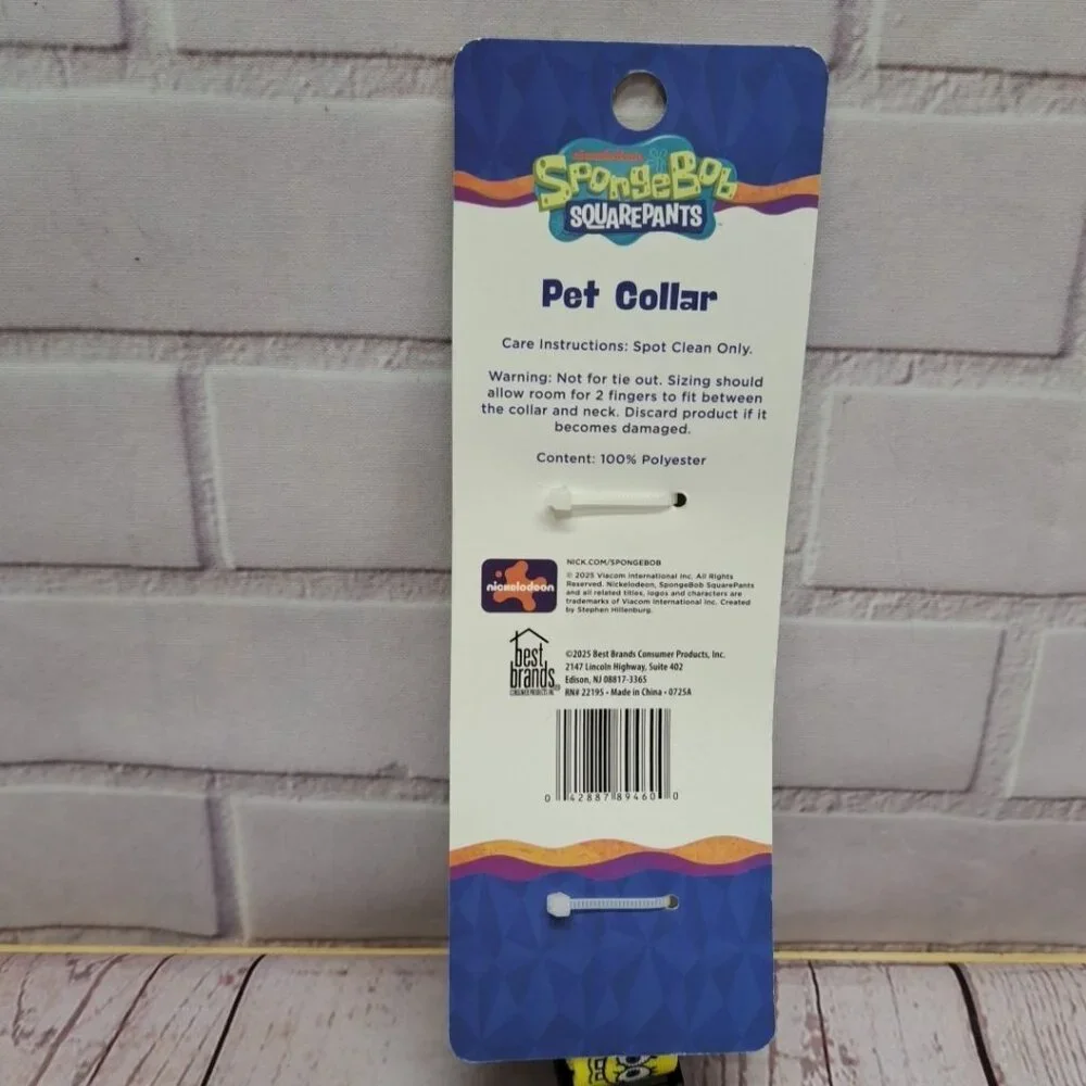 Nickelodeon Spongebob SquarePants All Over Graphics‎ Pet Collar S/M 11